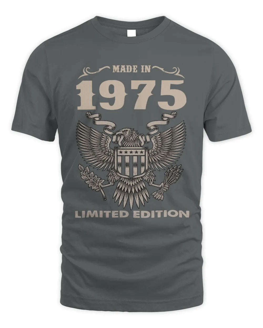 1975 HH89-K2 – Classic Birth Year Limited Edition T-Shirt - Unisex Standard T-Shirt - Charcoal