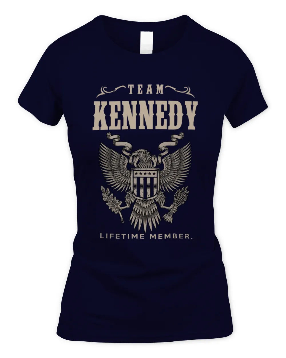 KENNEDY TP06-K82 – Personalized Classic Style Apparel “Team NAME Lifetime Member” - Women's Standard T-Shirt - Navy
