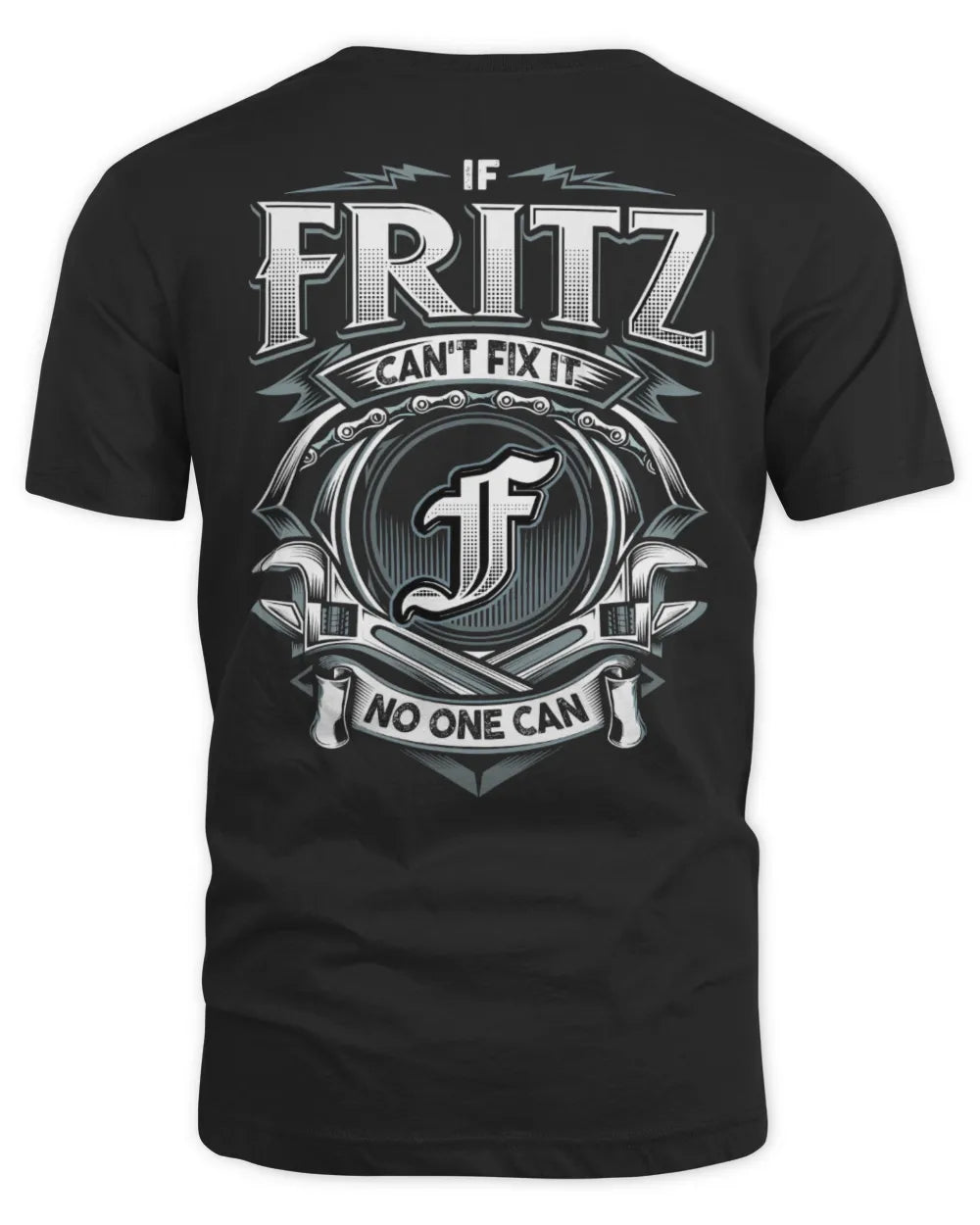 FRITZ AP81-K4-626 - Personalized Ahmed Quote Apparel “If Ahmed Can't Fix It, No One Can” - Unisex Standard T-Shirt - Black