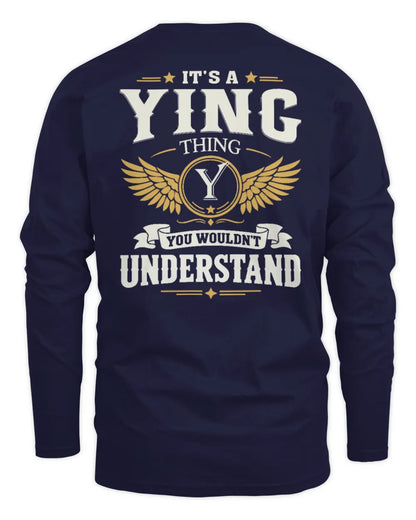 YING KT06-M008 It’s a [NAME] Thing – You Wouldn’t Understand | Personalized Vintage T-Shirt - Men's Long Sleeved T-Shirt - Navy