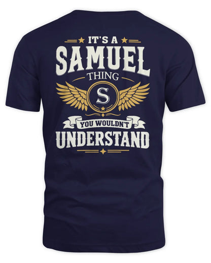 SAMUEL KT06-M008 It’s a [NAME] Thing – You Wouldn’t Understand | Personalized Vintage T-Shirt - Unisex Standard T-Shirt - Navy