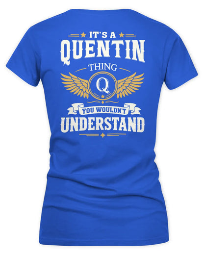 QUENTIN KT06-M008 It’s a [NAME] Thing – You Wouldn’t Understand | Personalized Vintage T-Shirt - Women's V-Neck T-Shirt - Royal