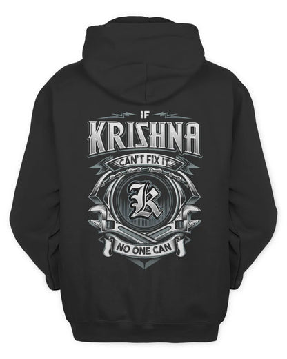 KRISHNA AP81-K4-626 - Personalized Ahmed Quote Apparel “If Ahmed Can't Fix It, No One Can” - Unisex Hoodie - Black