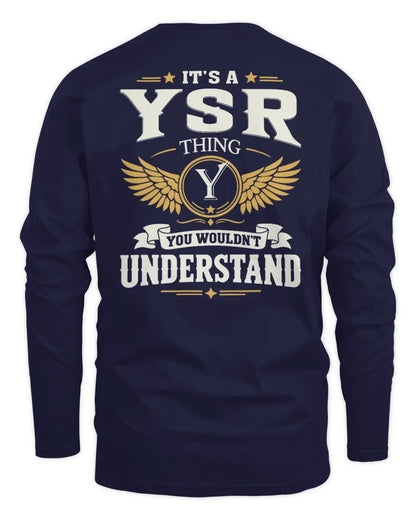 YSR KT06-M008 It’s a [NAME] Thing – You Wouldn’t Understand | Personalized Vintage T-Shirt - Men's Long Sleeved T-Shirt - Navy