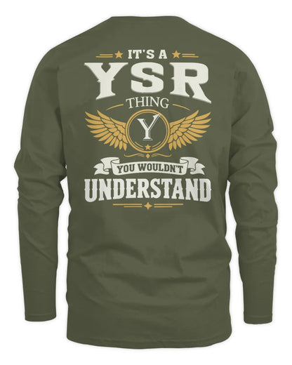 YSR KT06-M008 It’s a [NAME] Thing – You Wouldn’t Understand | Personalized Vintage T-Shirt - Men's Long Sleeved T-Shirt - Military Green