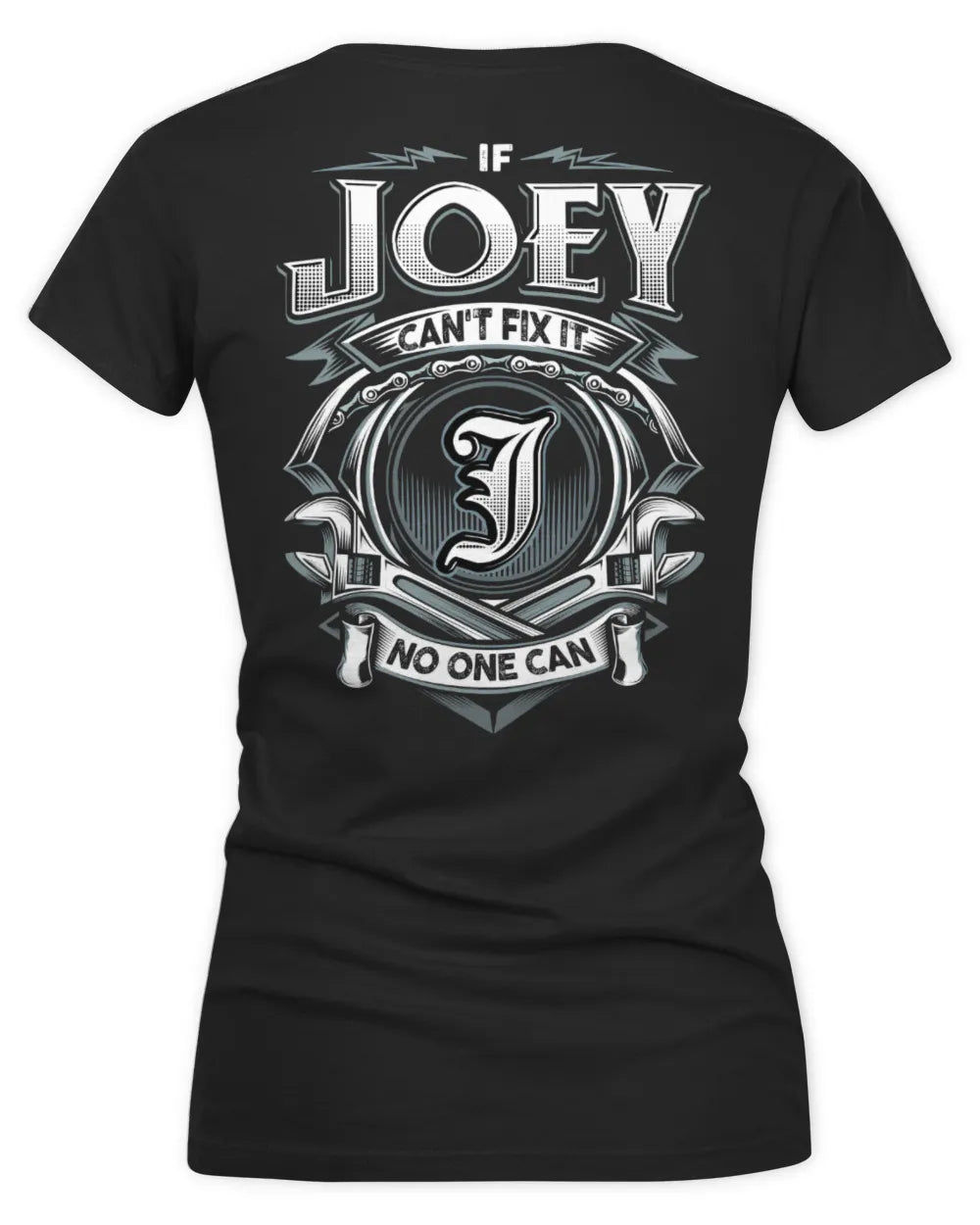 JOEY AP81-K4-626 - Personalized Ahmed Quote Apparel “If Ahmed Can't Fix It, No One Can” - Women's V-Neck T-Shirt - Black