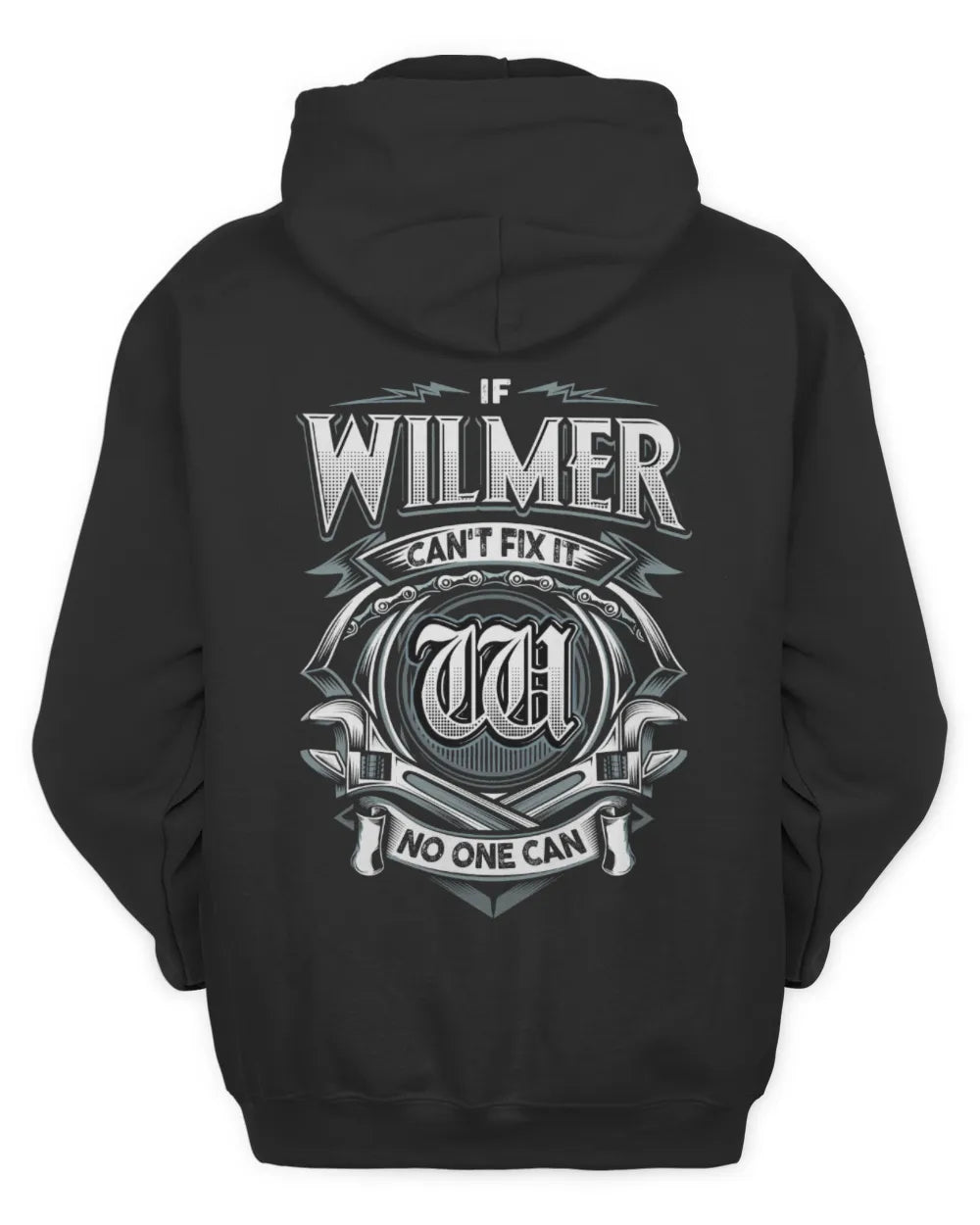WILMER AP81-K4-626 - Personalized Ahmed Quote Apparel “If Ahmed Can't Fix It, No One Can” - Unisex Hoodie - Black