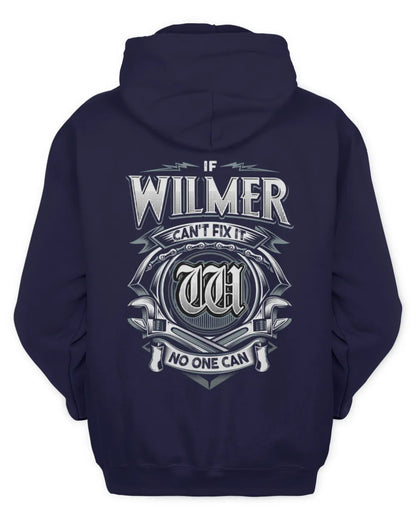 WILMER AP81-K4-626 - Personalized Ahmed Quote Apparel “If Ahmed Can't Fix It, No One Can” - Unisex Hoodie - Navy