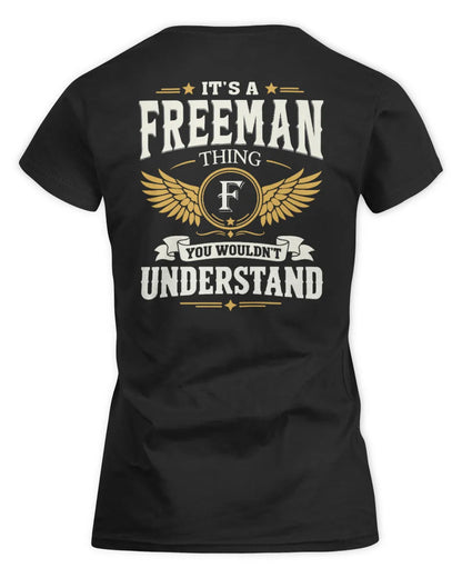 FREEMAN KT06-M008 It’s a [NAME] Thing – You Wouldn’t Understand | Personalized Vintage T-Shirt - Women's Standard T-Shirt - Black