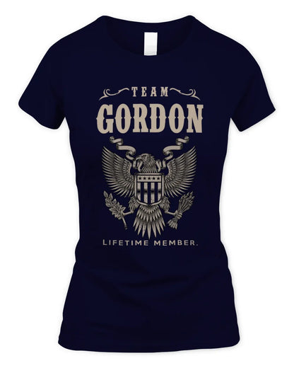 GORDON TP06-K82 – Personalized Classic Style Apparel “Team NAME Lifetime Member” - Women's Standard T-Shirt - Navy