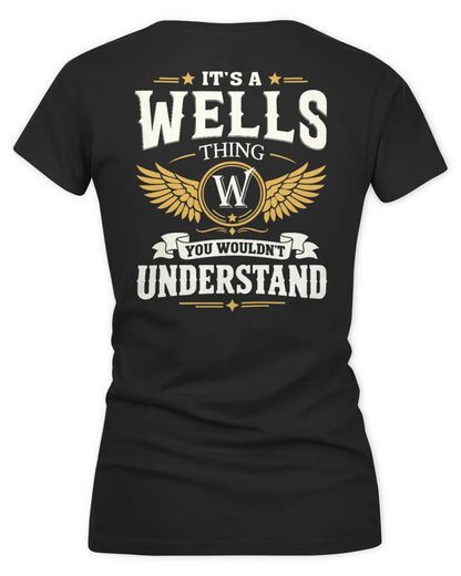 WELLS KT06-M008 It’s a [NAME] Thing – You Wouldn’t Understand | Personalized Vintage T-Shirt - Women's V-Neck T-Shirt - Black