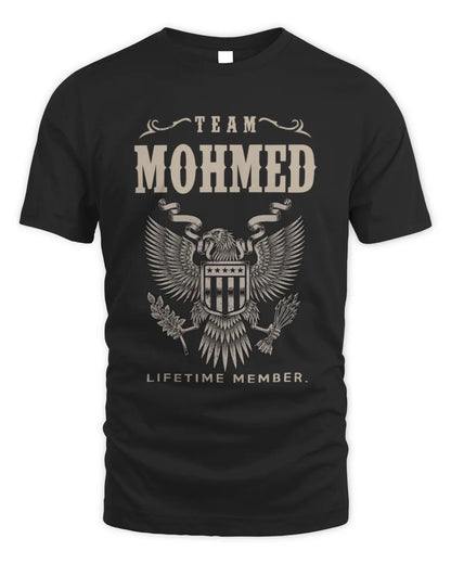 MOHMED TP06-K82 – Personalized Classic Style Apparel “Team NAME Lifetime Member” - Unisex Standard T-Shirt - Black