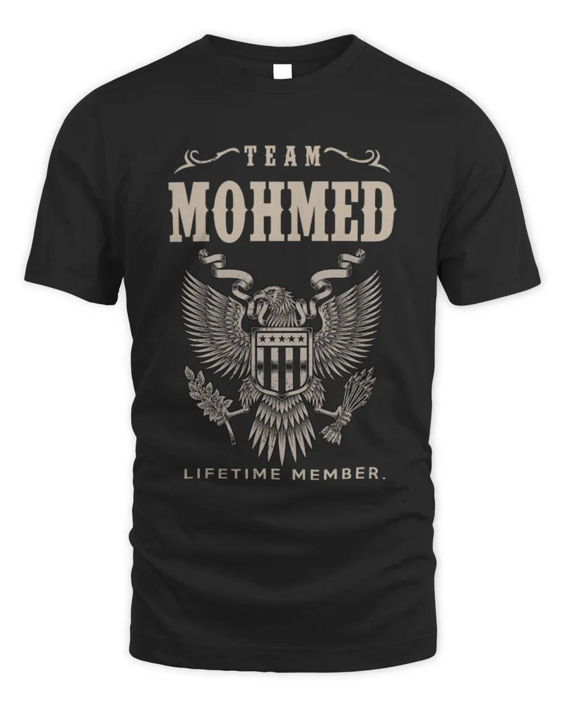 MOHMED TP06-K82 – Personalized Classic Style Apparel “Team NAME Lifetime Member” - Unisex Standard T-Shirt - Black