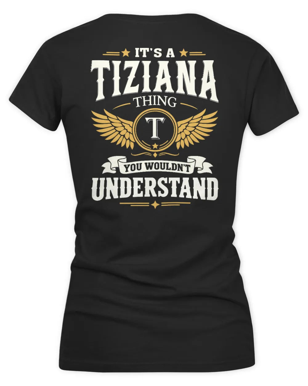 TIZIANA KT06-M008 It’s a [NAME] Thing – You Wouldn’t Understand | Personalized Vintage T-Shirt - Women's V-Neck T-Shirt - Black