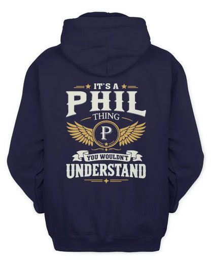 PHIL KT06-M008 It’s a [NAME] Thing – You Wouldn’t Understand | Personalized Vintage T-Shirt - Unisex Hoodie - Navy