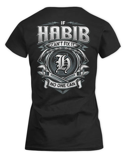 HABIB AP81-K4-626 - Personalized Ahmed Quote Apparel “If Ahmed Can't Fix It, No One Can” - Women's Standard T-Shirt - Black