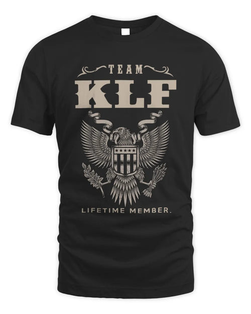 KLF TP06-K82 – Personalized Classic Style Apparel “Team NAME Lifetime Member” - Unisex Standard T-Shirt - Black