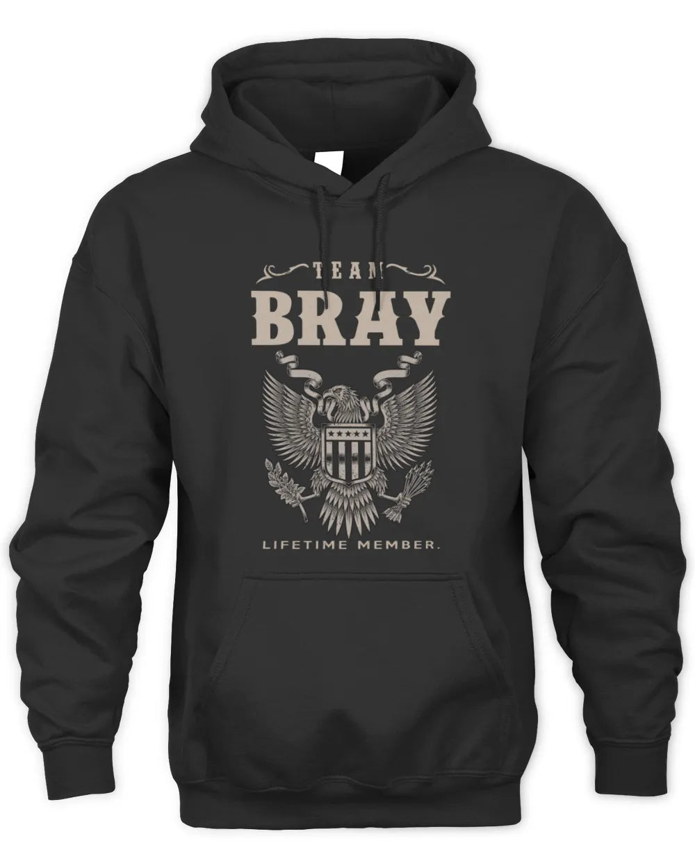 BRAY TP06-K82 – Personalized Classic Style Apparel “Team NAME Lifetime Member” - Unisex Hoodie - Black