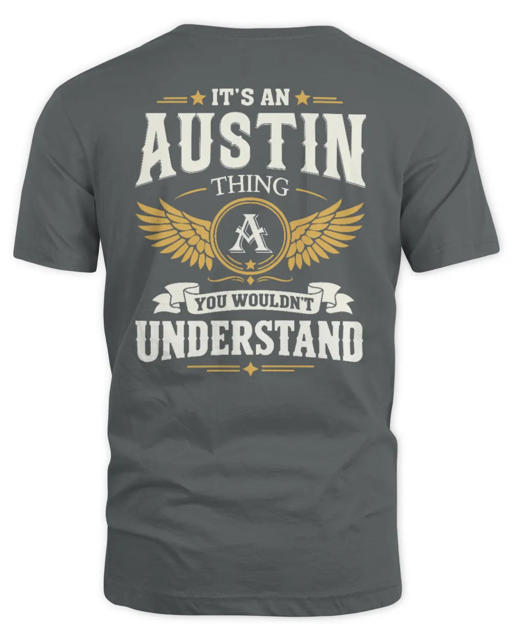 AUSTIN KT06-M008 It’s a [NAME] Thing – You Wouldn’t Understand | Personalized Vintage T-Shirt - Unisex Standard T-Shirt - Charcoal