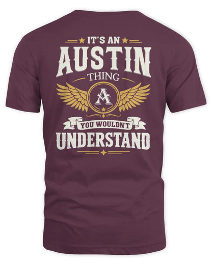 AUSTIN KT06-M008 It’s a [NAME] Thing – You Wouldn’t Understand | Personalized Vintage T-Shirt - Unisex Standard T-Shirt - Maroon