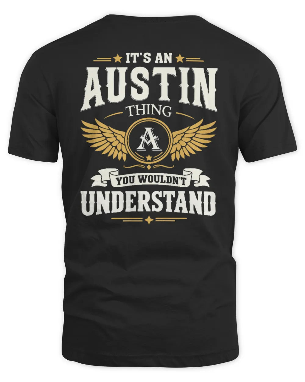 AUSTIN KT06-M008 It’s a [NAME] Thing – You Wouldn’t Understand | Personalized Vintage T-Shirt - Unisex Standard T-Shirt - Black