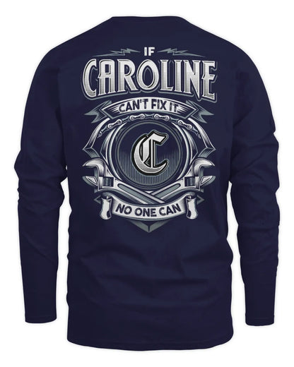 CAROLINE AP81-K4-626 - Personalized Ahmed Quote Apparel “If Ahmed Can't Fix It, No One Can” - Men's Long Sleeved T-Shirt - Navy