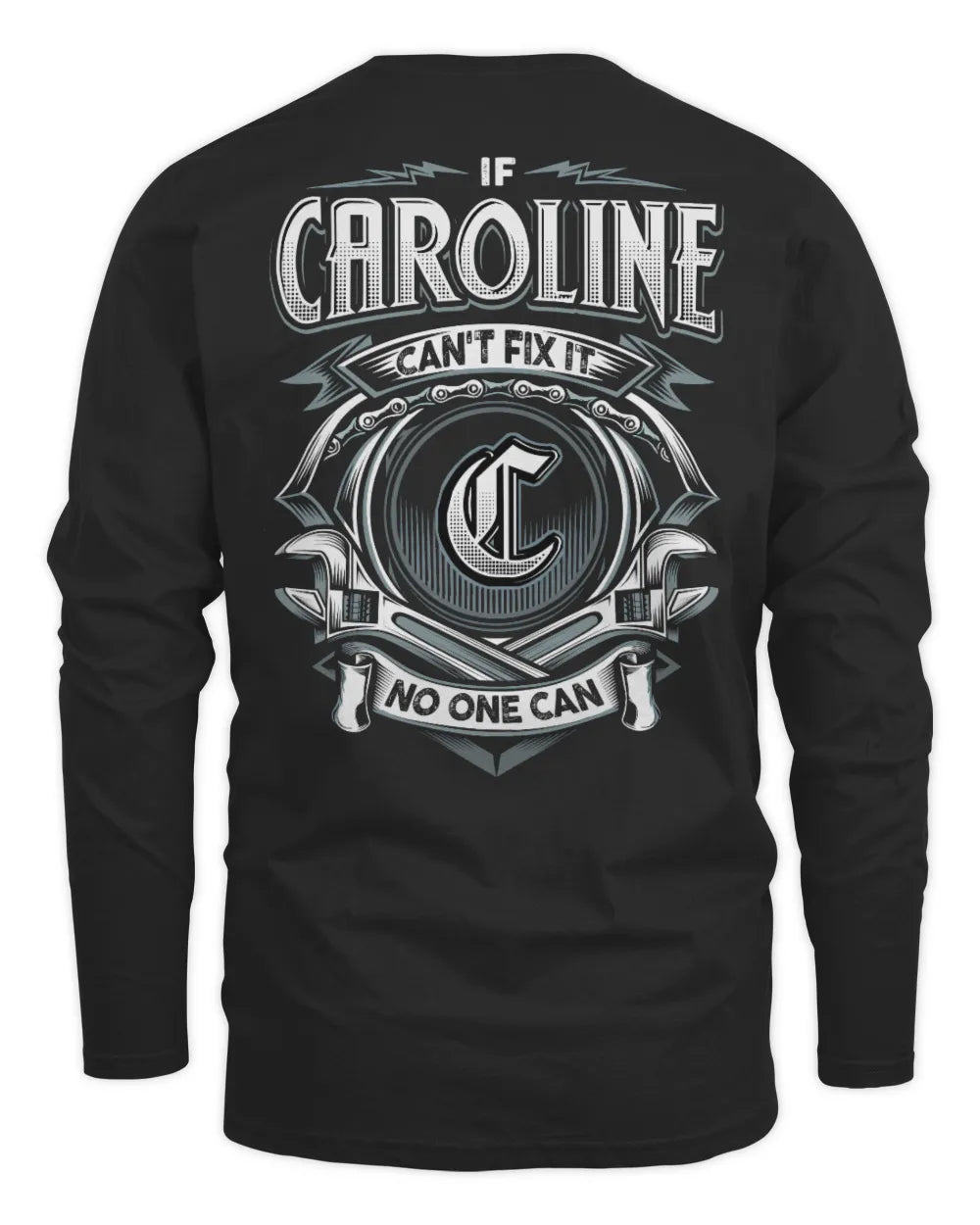 CAROLINE AP81-K4-626 - Personalized Ahmed Quote Apparel “If Ahmed Can't Fix It, No One Can” - Men's Long Sleeved T-Shirt - Black