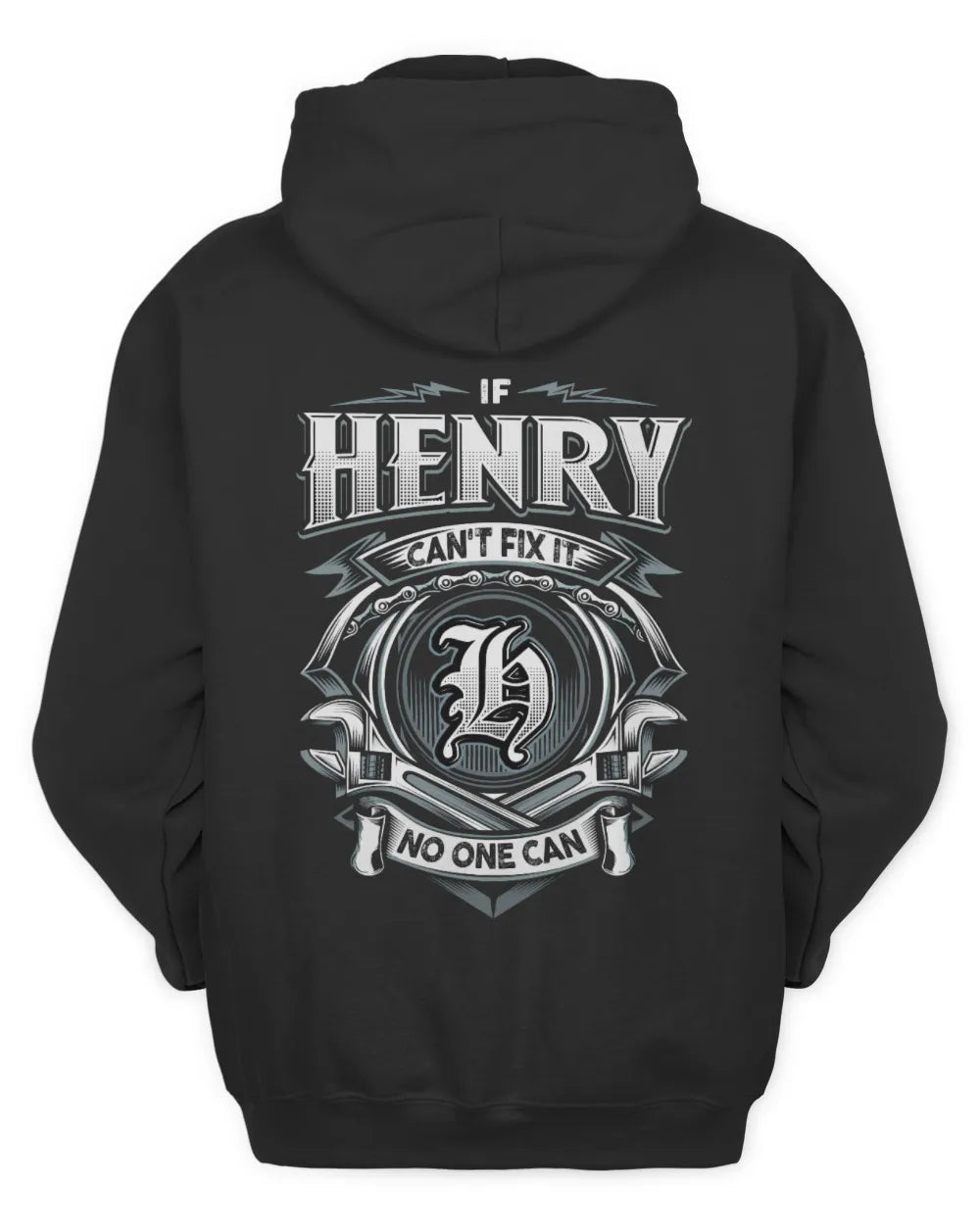 HENRY AP81-K4-626 - Personalized Ahmed Quote Apparel “If Ahmed Can't Fix It, No One Can” - Unisex Hoodie - Black