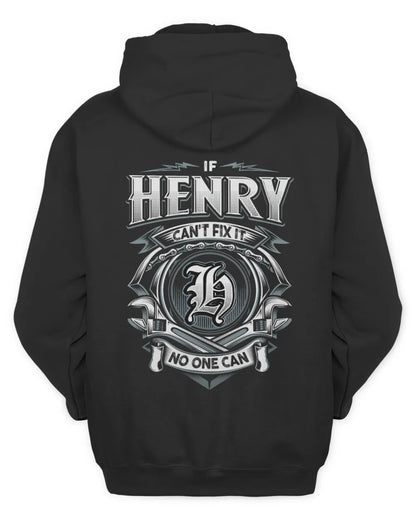 HENRY AP81-K4-626 - Personalized Ahmed Quote Apparel “If Ahmed Can't Fix It, No One Can” - Unisex Hoodie - Black