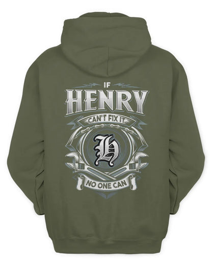 HENRY AP81-K4-626 - Personalized Ahmed Quote Apparel “If Ahmed Can't Fix It, No One Can” - Unisex Hoodie - Military Green