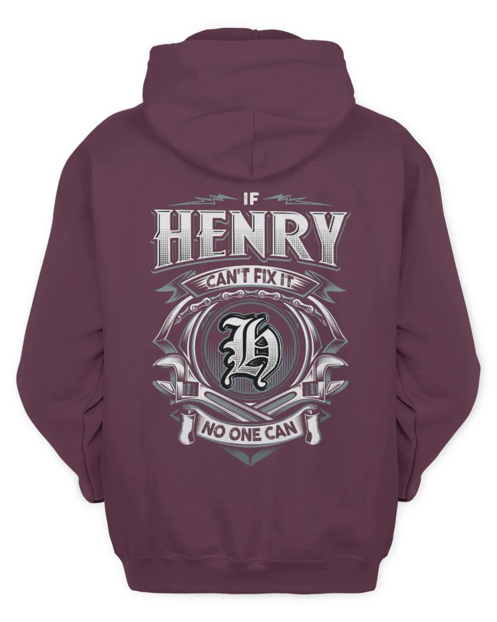 HENRY AP81-K4-626 - Personalized Ahmed Quote Apparel “If Ahmed Can't Fix It, No One Can” - Unisex Hoodie - Maroon