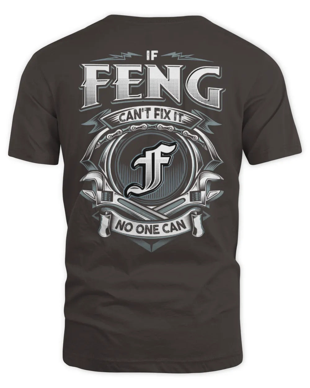 FENG AP81-K4-626 - Personalized Ahmed Quote Apparel “If Ahmed Can't Fix It, No One Can” - Unisex Standard T-Shirt - Dark Chocolate