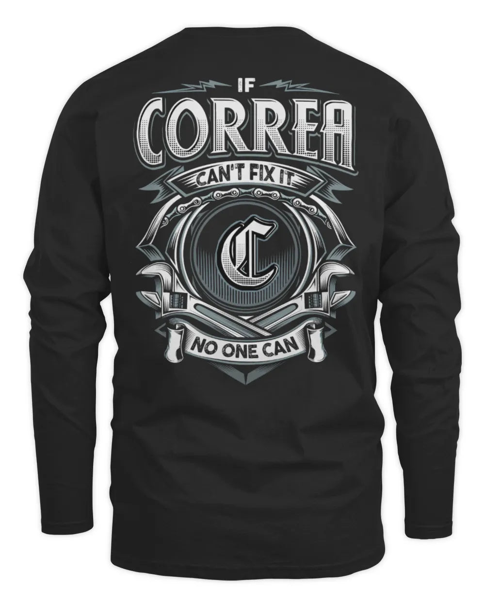 CORREA AP81-K4-626 - Personalized Ahmed Quote Apparel “If Ahmed Can't Fix It, No One Can” - Men's Long Sleeved T-Shirt - Black