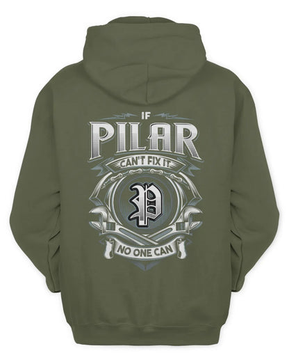 PILAR AP81-K4-626 - Personalized Ahmed Quote Apparel “If Ahmed Can't Fix It, No One Can” - Unisex Hoodie - Military Green