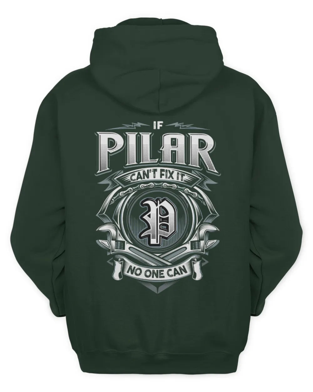 PILAR AP81-K4-626 - Personalized Ahmed Quote Apparel “If Ahmed Can't Fix It, No One Can” - Unisex Hoodie - Forest Green