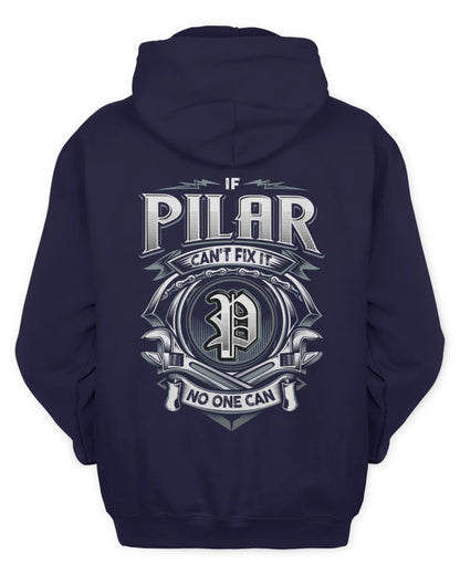 PILAR AP81-K4-626 - Personalized Ahmed Quote Apparel “If Ahmed Can't Fix It, No One Can” - Unisex Hoodie - Navy