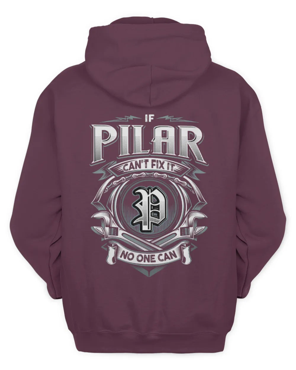 PILAR AP81-K4-626 - Personalized Ahmed Quote Apparel “If Ahmed Can't Fix It, No One Can” - Unisex Hoodie - Maroon