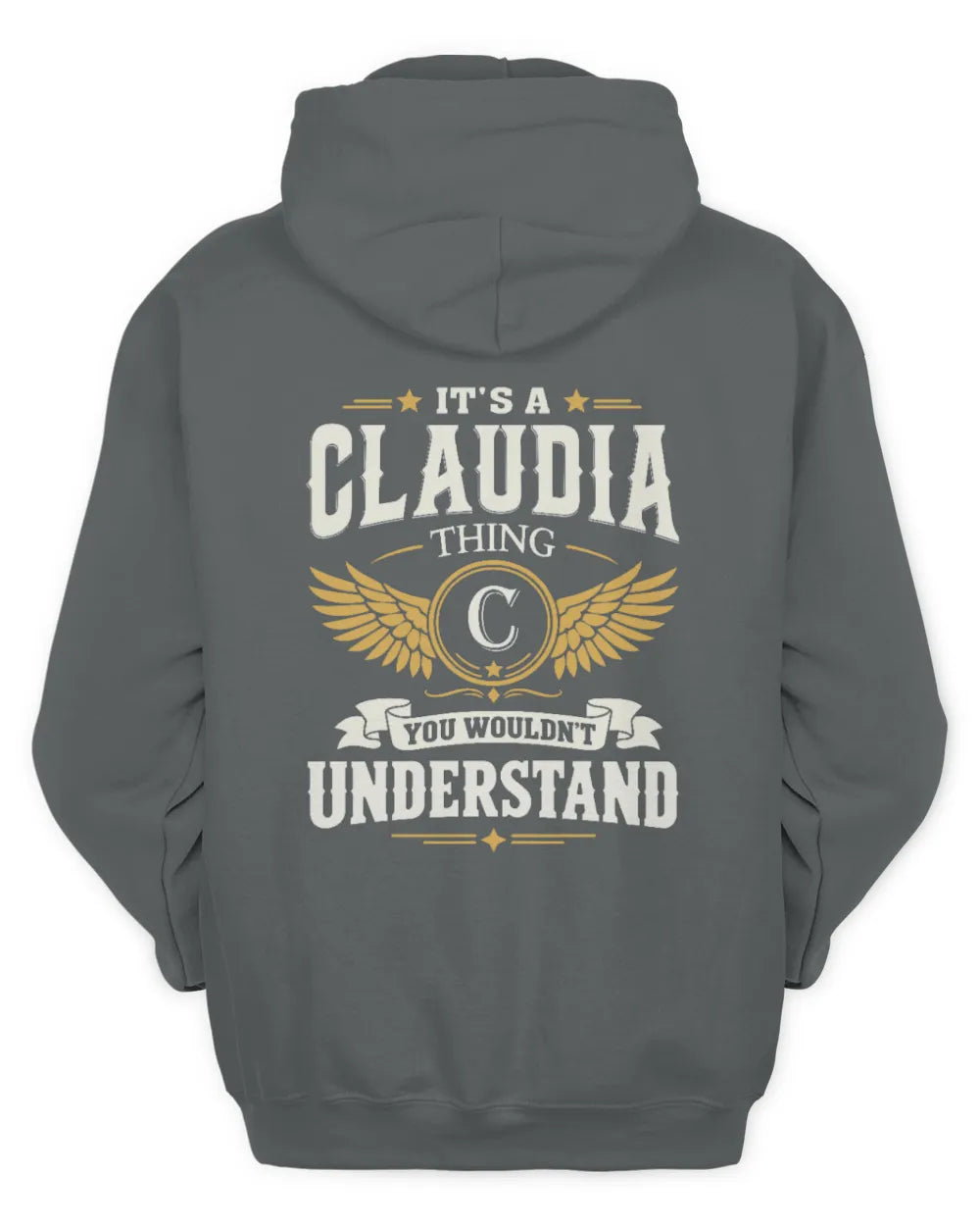 CLAUDIA KT06-M008 It’s a [NAME] Thing – You Wouldn’t Understand | Personalized Vintage T-Shirt - Unisex Hoodie - Charcoal