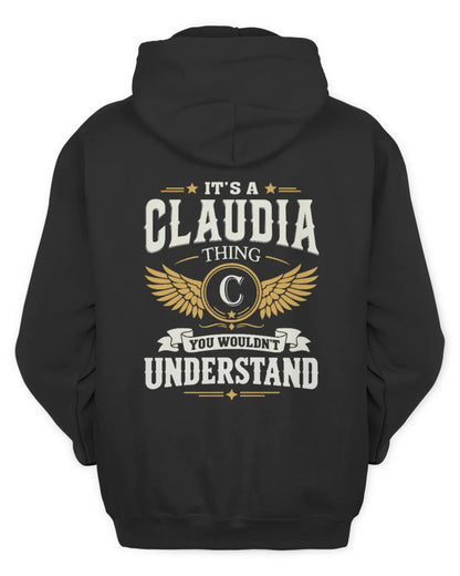 CLAUDIA KT06-M008 It’s a [NAME] Thing – You Wouldn’t Understand | Personalized Vintage T-Shirt - Unisex Hoodie - Black
