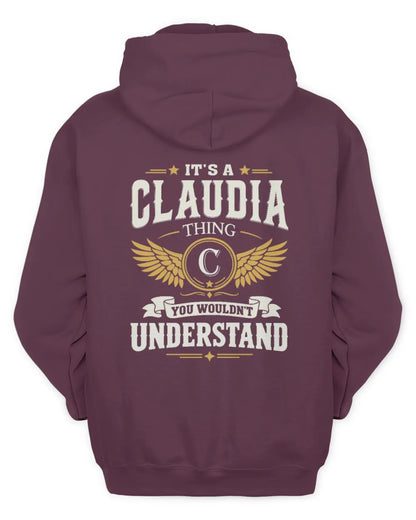 CLAUDIA KT06-M008 It’s a [NAME] Thing – You Wouldn’t Understand | Personalized Vintage T-Shirt - Unisex Hoodie - Maroon