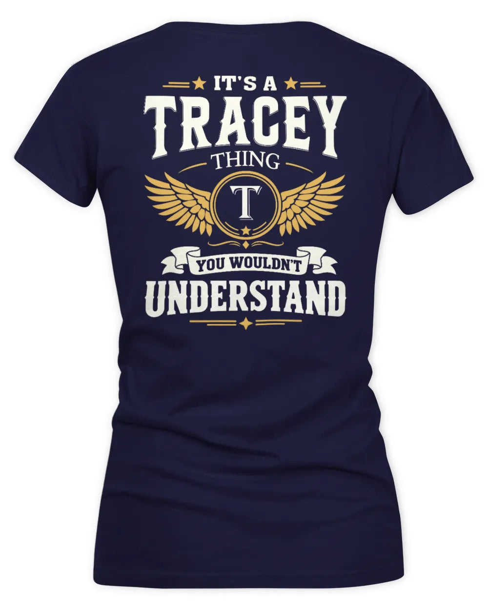TRACEY KT06-M008 It’s a [NAME] Thing – You Wouldn’t Understand | Personalized Vintage T-Shirt - Women's V-Neck T-Shirt - Navy