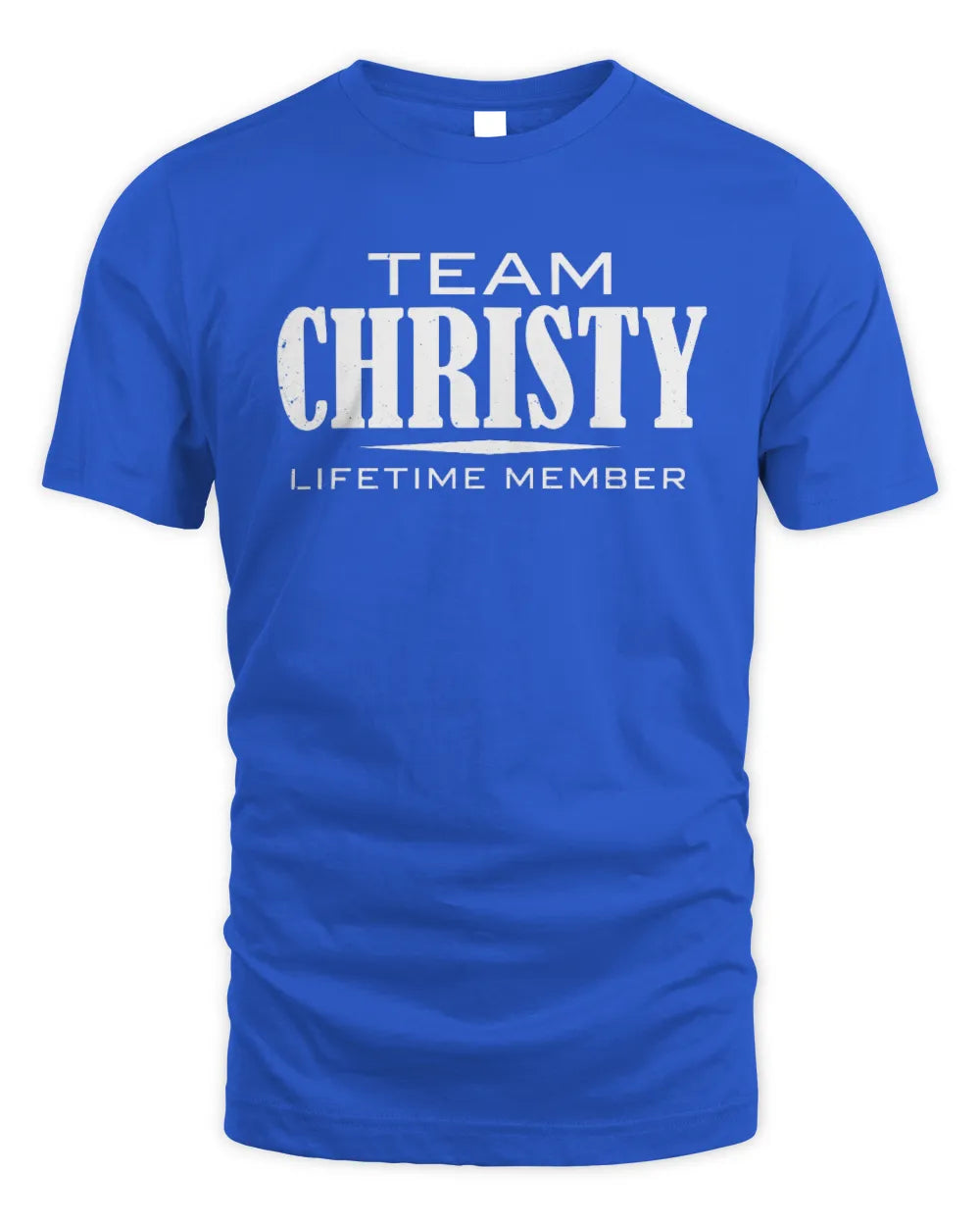 CHRISTY BL62-K4-128 - Personalized “Team NAME Lifetime Member” - Unisex Standard T-Shirt - Royal