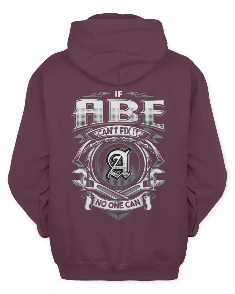 ABE AP81-K4-626 - Personalized Ahmed Quote Apparel “If Ahmed Can't Fix It, No One Can” - Unisex Hoodie - Maroon