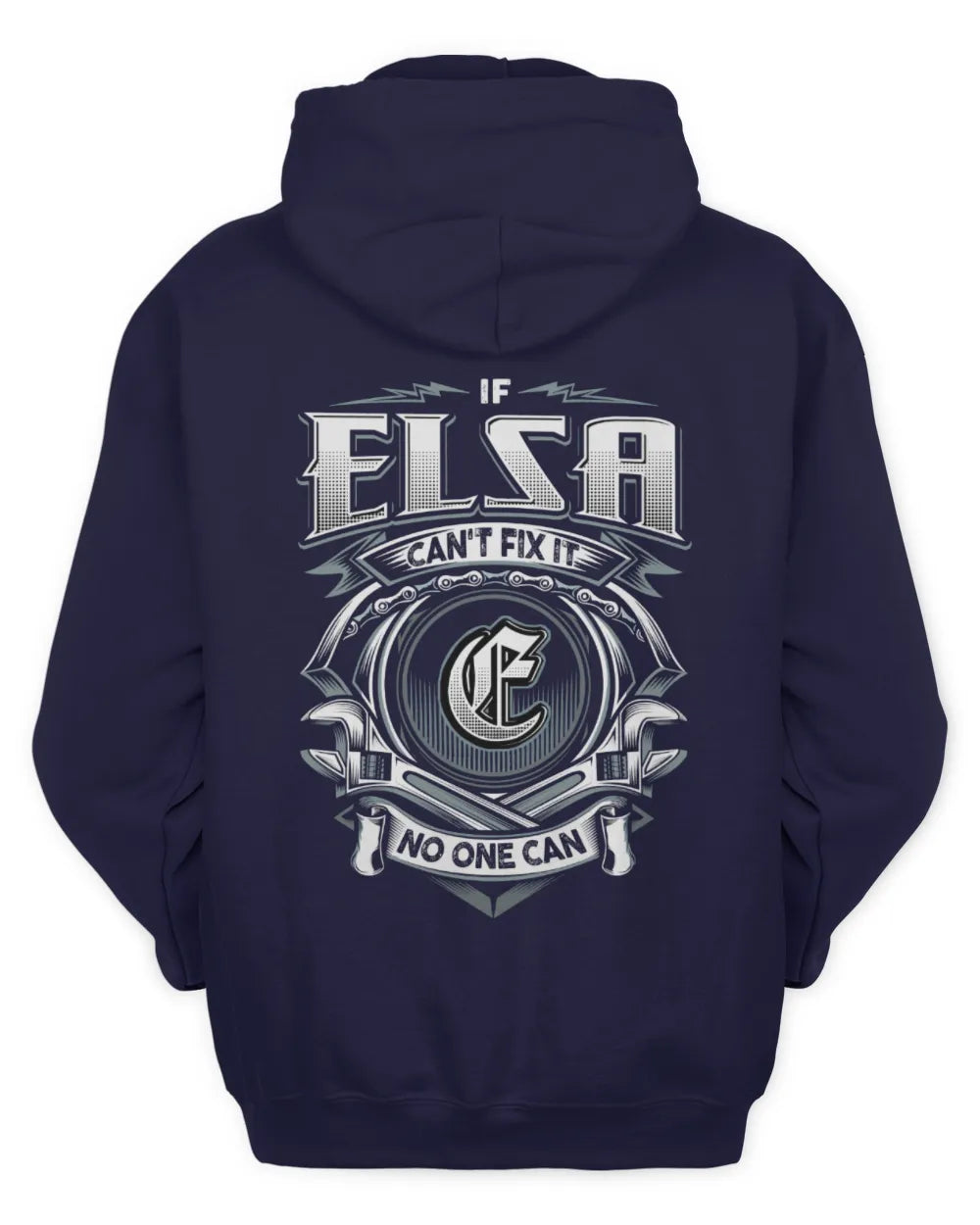 ELSA AP81-K4-626 - Personalized Ahmed Quote Apparel “If Ahmed Can't Fix It, No One Can” - Unisex Hoodie - Navy