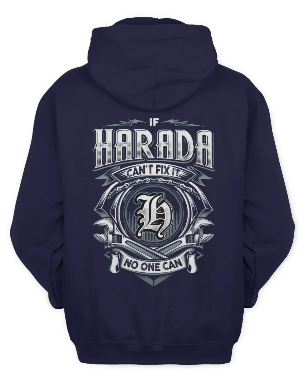 HARADA AP81-K4-626 - Personalized Ahmed Quote Apparel “If Ahmed Can't Fix It, No One Can” - Unisex Hoodie - Navy