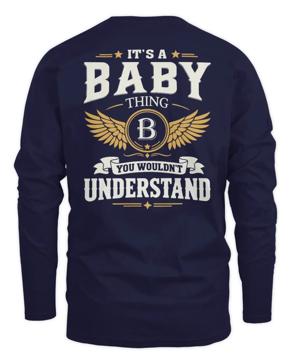 BABY KT06-M008 It’s a [NAME] Thing – You Wouldn’t Understand | Personalized Vintage T-Shirt - Men's Long Sleeved T-Shirt - Navy