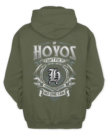 HOYOS AP81-K4-626 - Personalized Ahmed Quote Apparel “If Ahmed Can't Fix It, No One Can” - Unisex Hoodie - Military Green