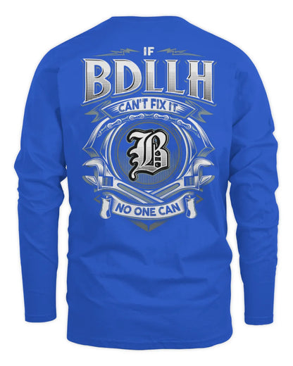 BDLLH AP81-K4-626 - Personalized Ahmed Quote Apparel “If Ahmed Can't Fix It, No One Can” - Men's Long Sleeved T-Shirt - Royal