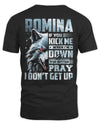 ROMINA AP62-K4-666 - Personalized Fierce Wolf Quote Apparel “If You Kick Me When I’m Down, You Better Pray I Don’t Get Up”