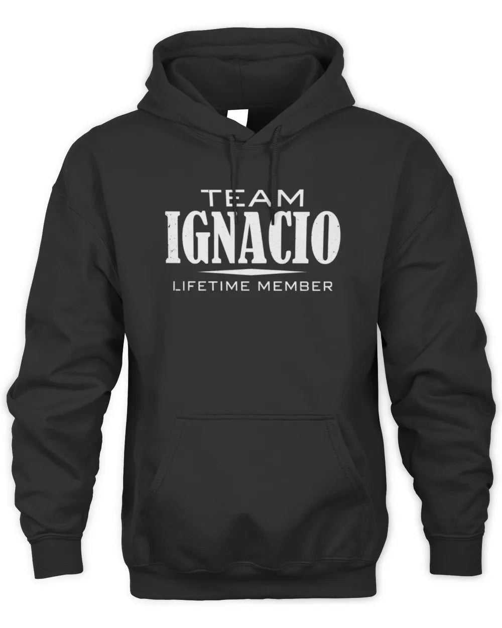 IGNACIO BL62-K4-128 - Personalized “Team NAME Lifetime Member” - Unisex Hoodie - Black